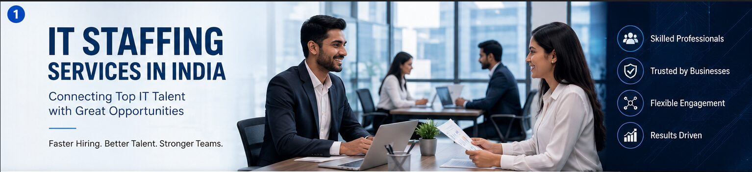 IT staffing professionals recruiting skilled software engineers in modern office environment in India